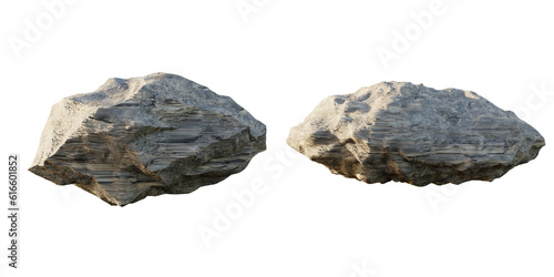 isolated cutout rock or stone in different variation model option, best use for landscape design, or use in post pro render,