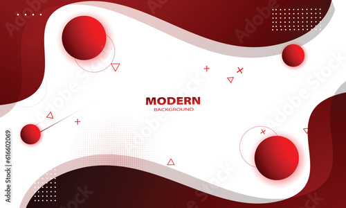 Vector modern gradient red abstract memphis style with geometric background