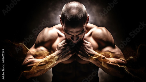 muscular male body © iwaart