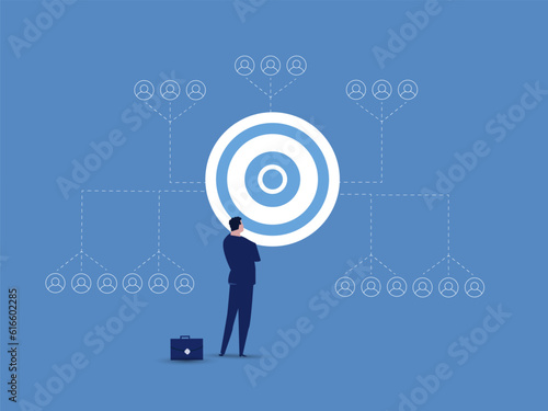 Leadership network or Multilevel Marketing. vector illustration.