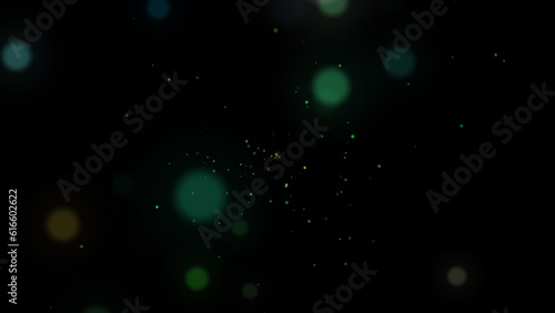 Bokeh of lights on black background. abstract black background with blur bokeh light effect.