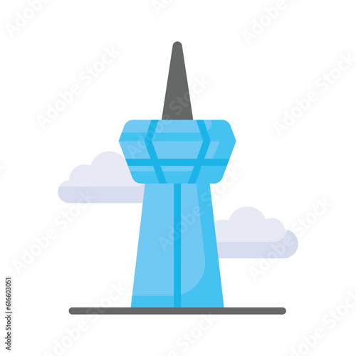 Grab this creatively designed vector of cn tower in modern style