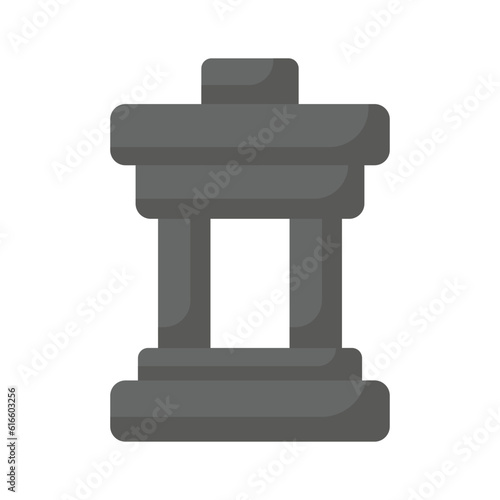 Grab this icon of inukshuk in trendy style, isolated on white background