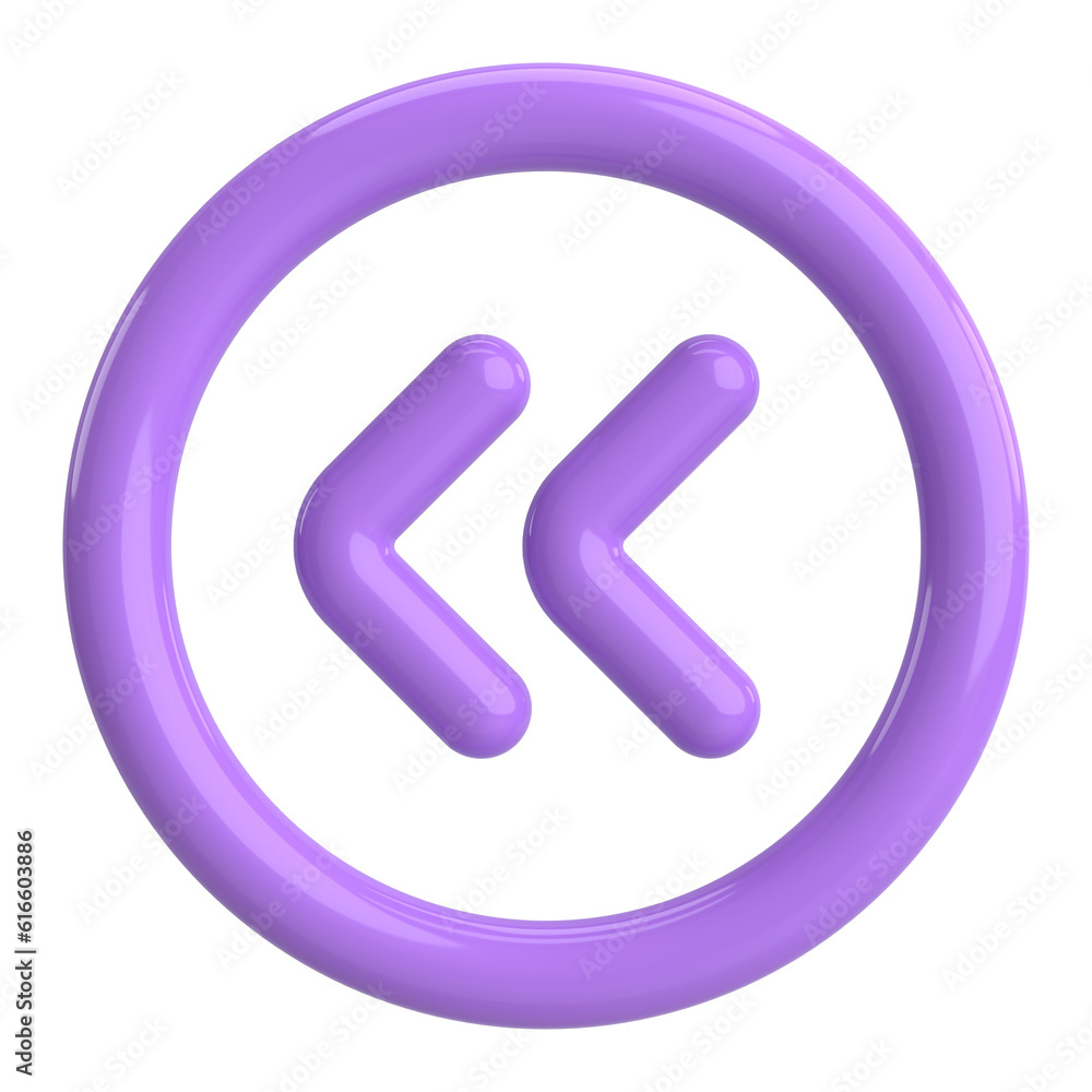 Previous button. Back button. 3D illustration. Previous button. Back button. 3D illustration.