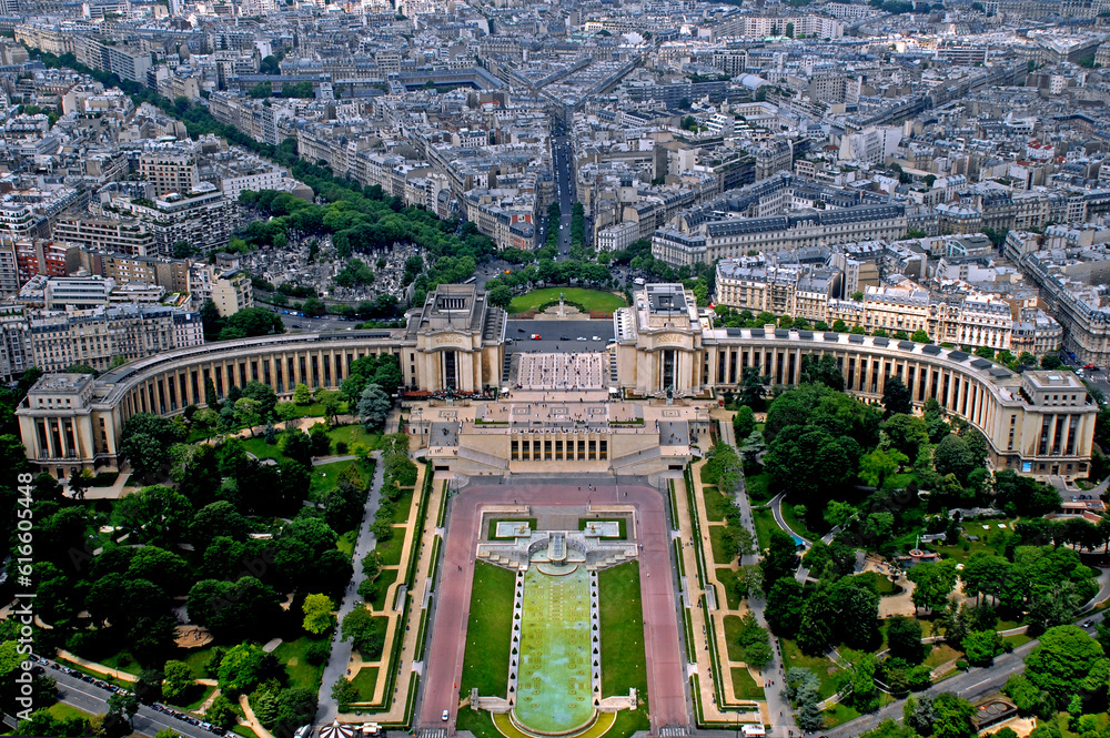 Vista aérea da cidade de Paris. França.