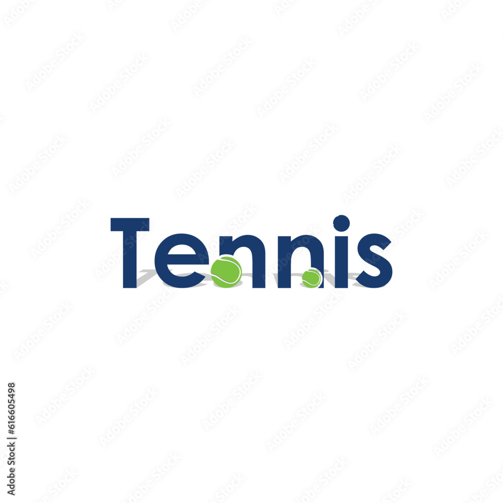 Tennis ball logo isolated vector graphics
