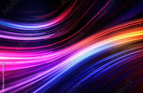 Neon light wave background, 3d Rendering, Abstract Background, Light Background, Color Background