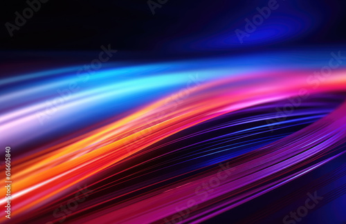 Neon light wave background, 3d Rendering, Abstract Background, Light Background, Color Background