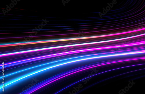 Neon light wave background, 3d Rendering, Abstract Background, Light Background, Color Background