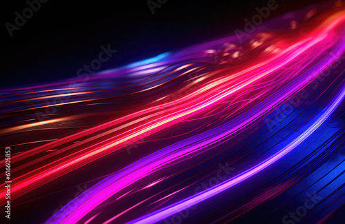 Neon light wave background, 3d Rendering, Abstract Background, Light Background, Color Background