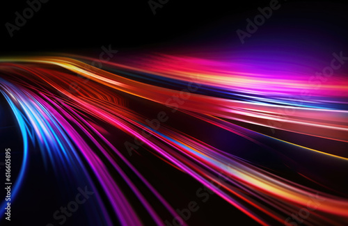 Neon light wave background, 3d Rendering, Abstract Background, Light Background, Color Background