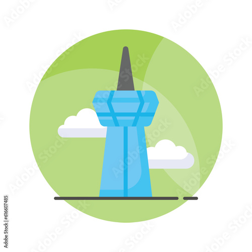 Grab this creatively designed vector of cn tower in modern style