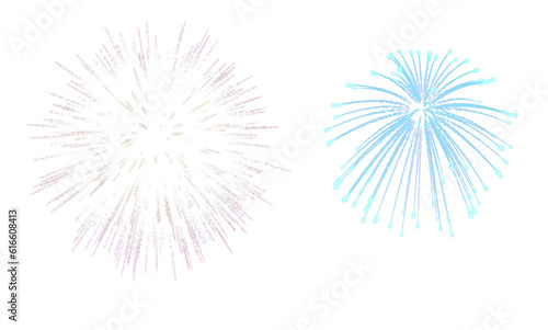 fireworks isolated on transparent background