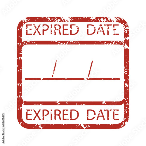Expired date rubber stamp in square form