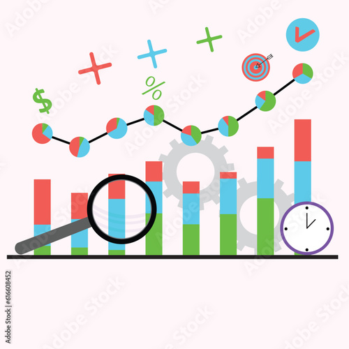 Analysis of chart for busines, regression and extrapolation conversion