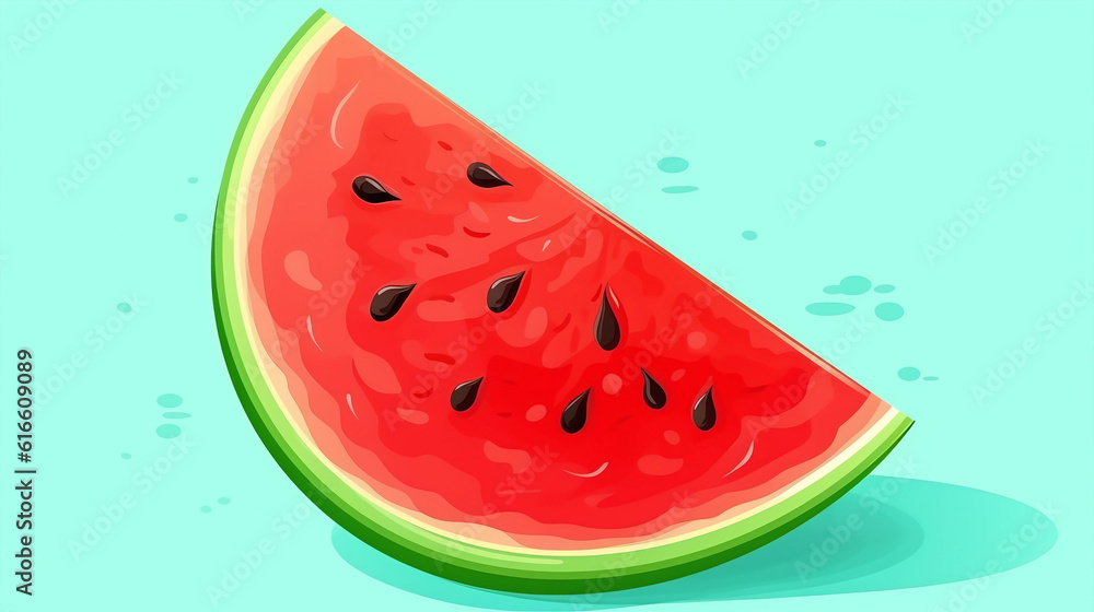 Fresh watermelon on a green background
Fresh watermelon on a green background