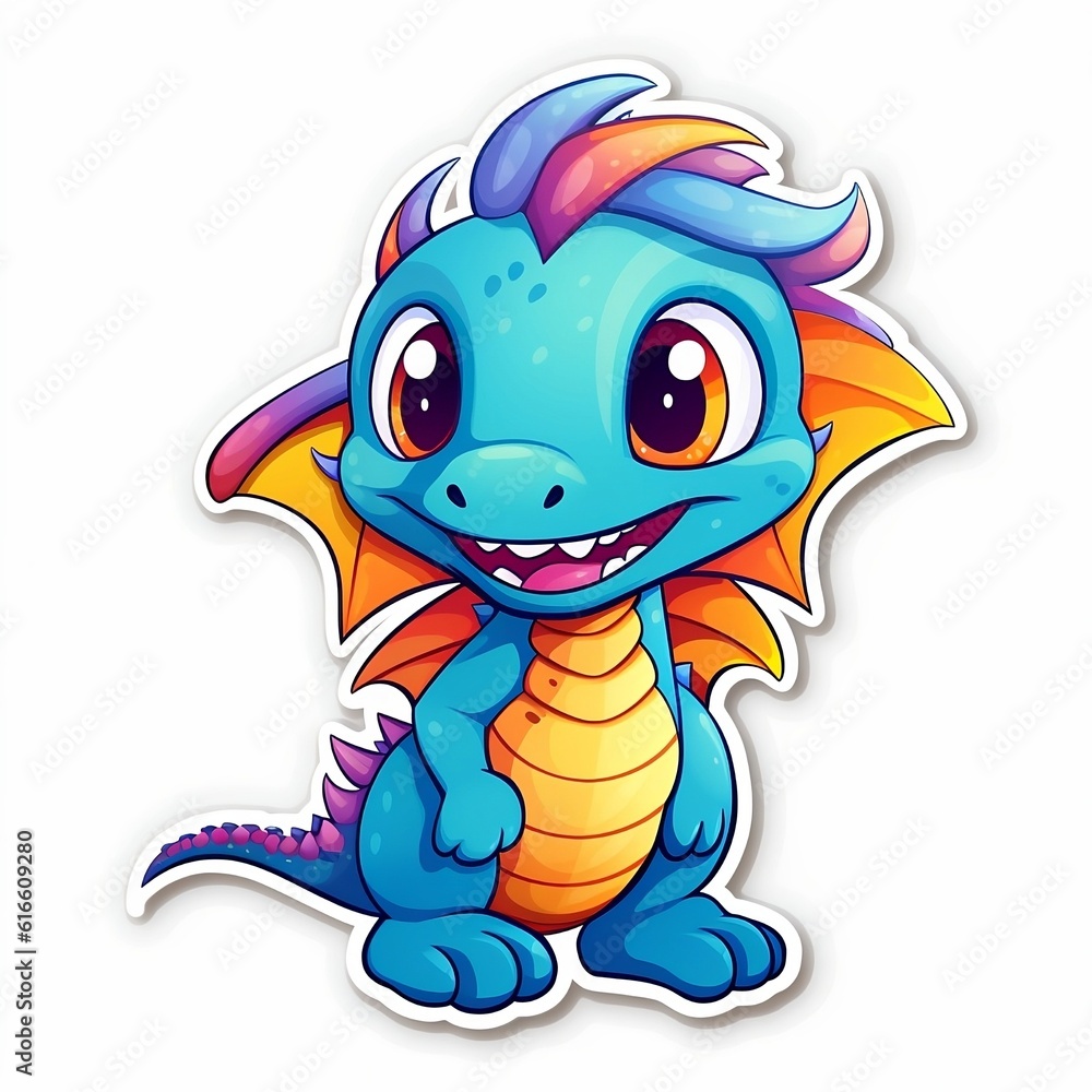 Sticker Dragon Smiling Sticker Dragon Smiling