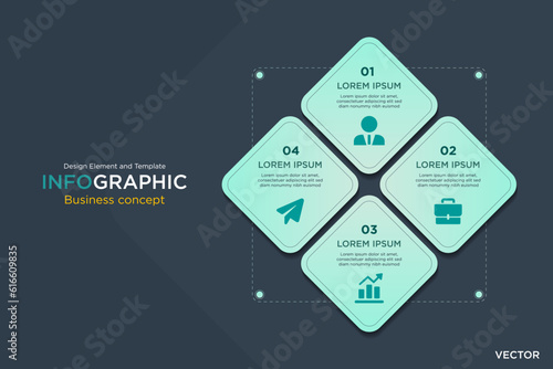 Fotografiet infographic business concept