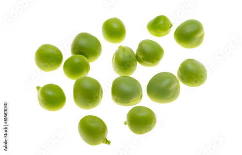 green young peas isolated