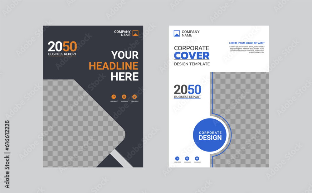 Obraz premium Creative corporate book cover design