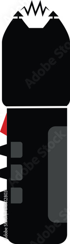 Stun gun icon. Taser stun sign. Self defense equipment symbol. flat style.