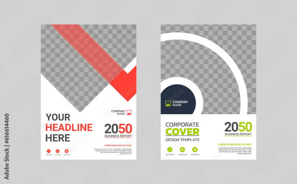 Fototapeta premium Creative corporate book cover design