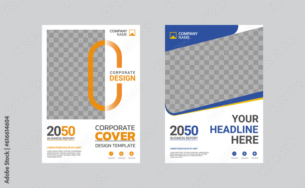 Fototapeta premium Creative corporate book cover design