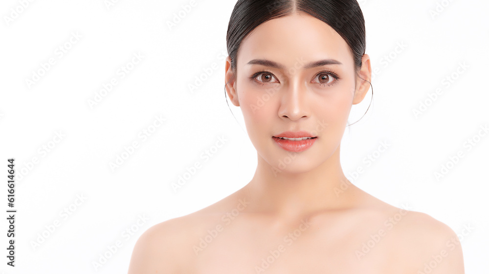Beautiful young asian woman with clean fresh skin on white background, Face care, Facial treatment, Cosmetology, beauty and spa, Asian women portrait. Beautiful young asian woman with clean fresh skin on white background, Face care, Facial treatment, Cosmetology, beauty and spa, Asian women portrait.