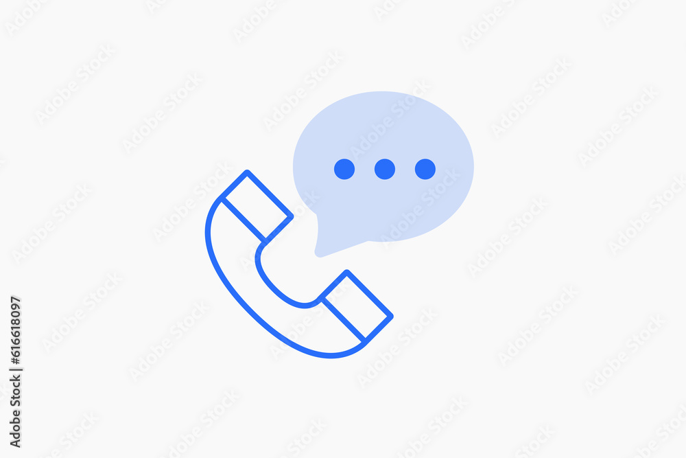 Geometric telephone talk illustration in flat style design. Vector illustration and icon. Geometric telephone talk illustration in flat style design. Vector illustration and icon.