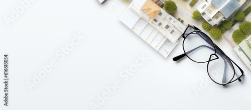 A pair of glasses sitting on top of a table created with Generative AI technology