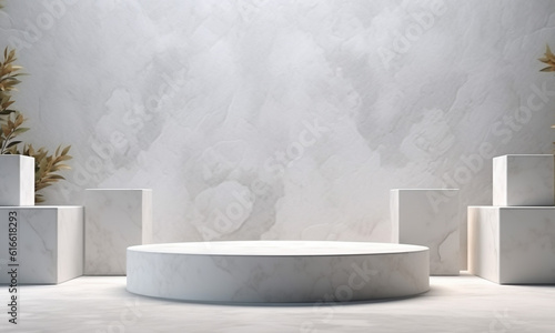 3d geometric podium mockup minimal scene product presentation