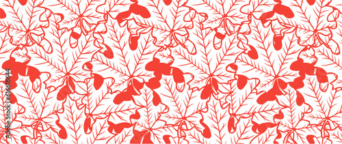 Happy Canada Day Illustration Background Banner pattern with maple leaf 