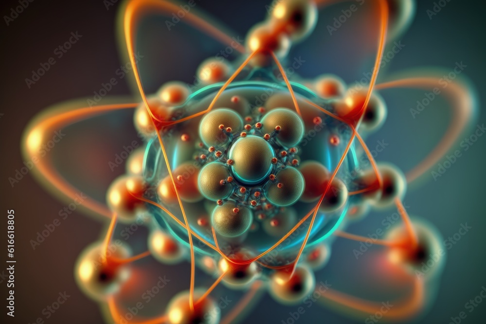 Atomic nucleus electrons neutrons protons. model shows that an atom is mostly empty space, with electrons orbiting a fixed, positively charged nucleus in set, predictable paths. Atomic nucleus electrons neutrons protons. model shows that an atom is mostly empty space, with electrons orbiting a fixed, positively charged nucleus in set, predictable paths.