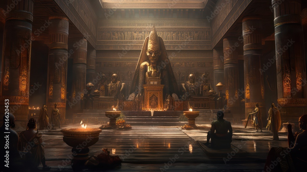 Fototapeta premium Throne for king in castle. Background in architecture or retro interior design