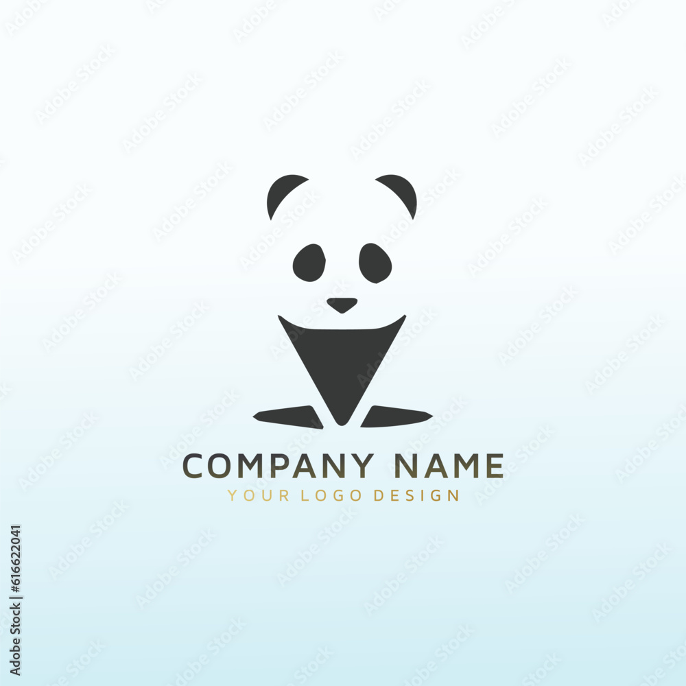 PANDA CAR RENTAL vector logo design PANDA CAR RENTAL vector logo design