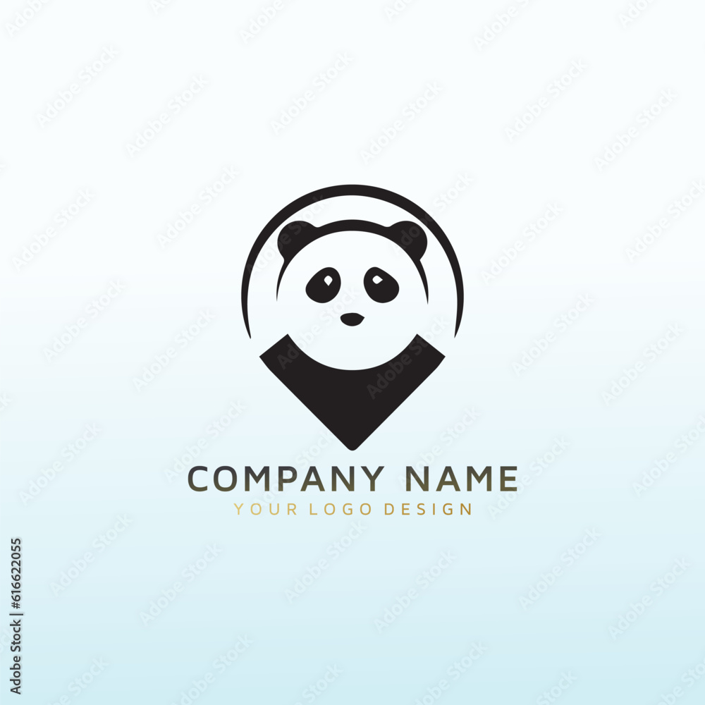 PANDA CAR RENTAL vector logo design PANDA CAR RENTAL vector logo design