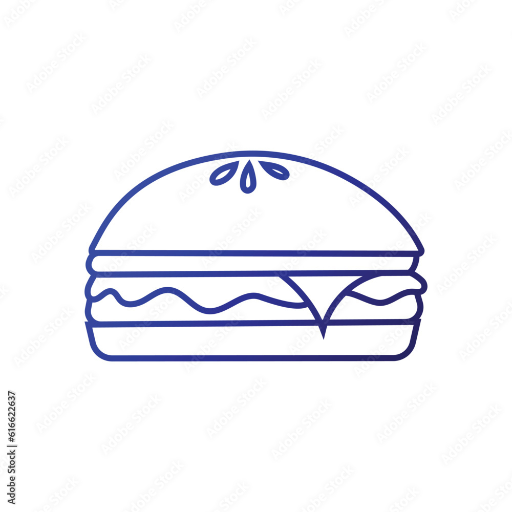 Gradient hamburger icon over white background, line style, vector illustration Gradient hamburger icon over white background, line style, vector illustration