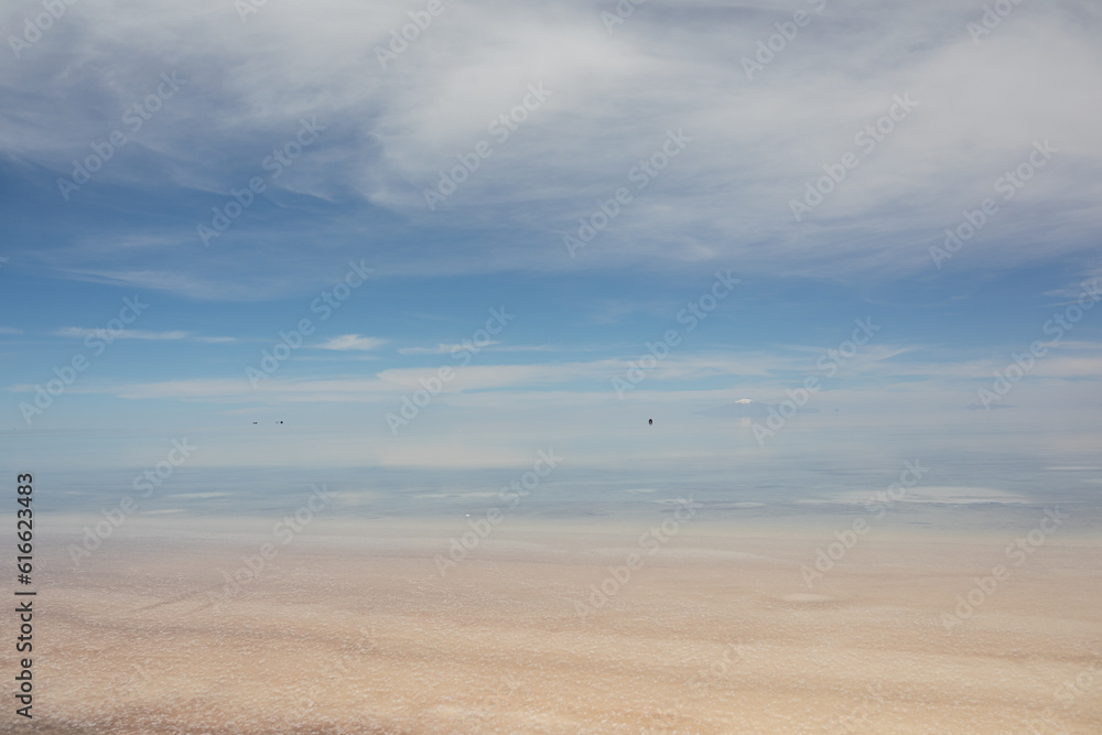 Salzsee  in der Salar de Uyuni in Bolivien