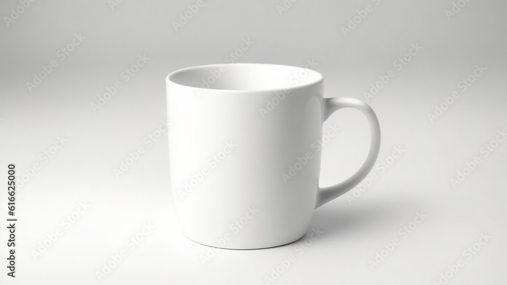 Obraz premium white cup on white background