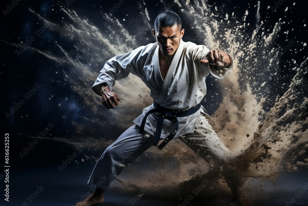 Dynamic Martial Arts An actionpacked shot capturing the intensity and