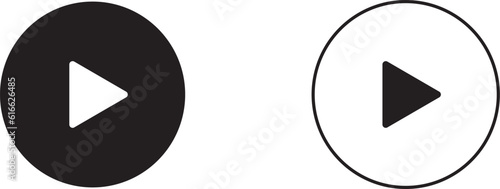 Play icon set. Play button icon.