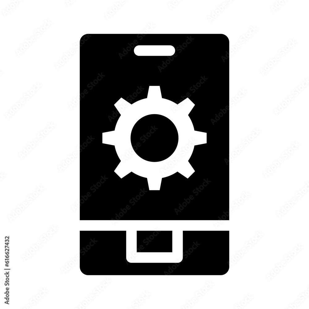 Smartphone setup icon Smartphone setup icon