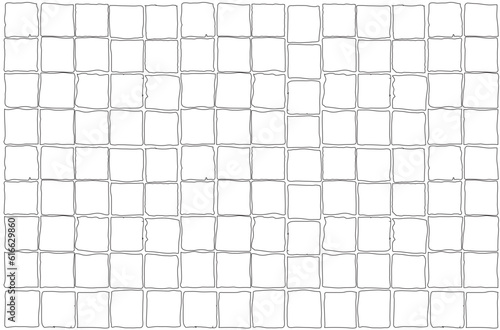 cobble stone on ground vector, tiles mosaic pattern. texture interior background line art. set of graphics elements drawing for architecture and landscape design. cad pattern
