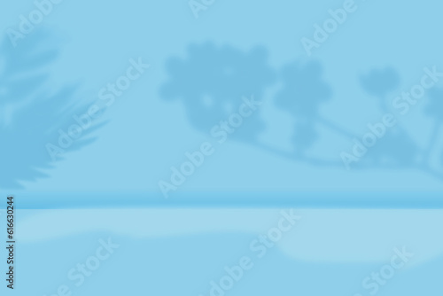 Minimalistic abstract gentle light beige background for product presentation with light andand intricate shadow from the window