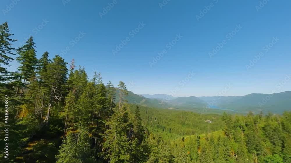Maneuverable flight over mountain landscape by FPV Drone. Maneuverable flight over mountain landscape by FPV Drone.