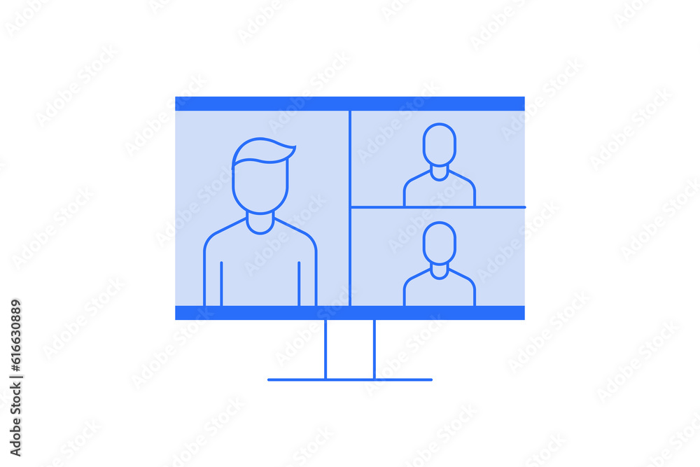Isolated Geometric talk online illustration in flat style design. Vector illustration and icon. Isolated Geometric talk online illustration in flat style design. Vector illustration and icon.