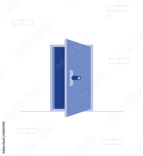 Door open exit vector design illustration icon design (1)