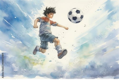 サッカー少年,Generative AI AI画像