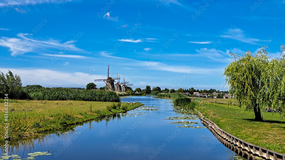 Three windmills in the Driemanspolder at Stompwijk