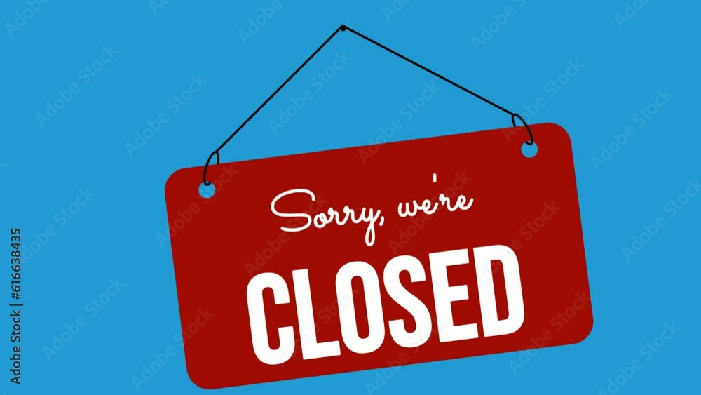 sorry we are closed label sign isolated on white sorry we are closed label sign isolated on white